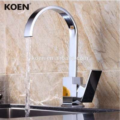 China supplier chrome high quality square kitchen water tap mixer