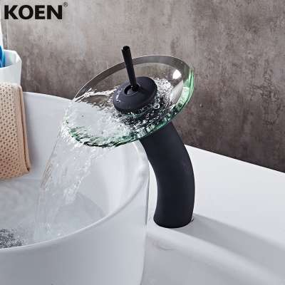 NEW ORB Glass Bathroom Sink Wash Basin Mixer Water Tap Faucet