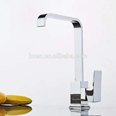 Zhejiang Single Lever Brass Water Taps Square Kitchen Faucets Torneira