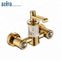 Luxury Chrome Rose Gold Single Handle Bathroom European Shower Faucet