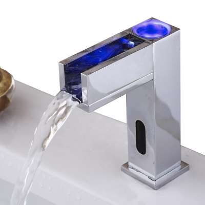 Koen Hydro Power 3colors Automatic Led Faucet Waterfall Sensor Water Tap with Light