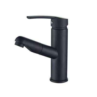 Koen Black Pull Out Basin Faucet