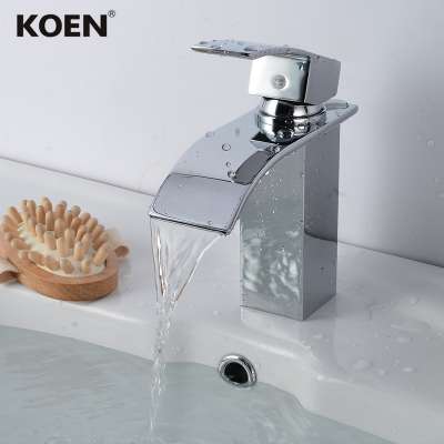 Polished Chrome Basin Faucet Brass Water Mixer Bathroom Tap