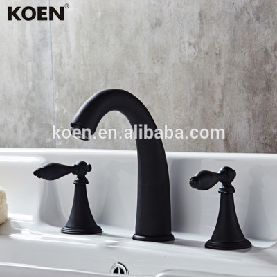 Wenzhou Supplier KOEN Deck Mounted Oil Rubbed Bronze 3 Hole bathroom faucet