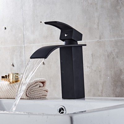 Koen Black Waterfall Basin Faucet