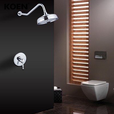 High quality concealed rainfall bathroom sanitary shower set